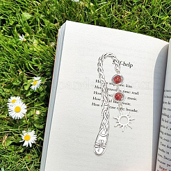 12Pcs Tibetan Style Alloy Bookmark Findings with Holes&nbsp;AJEW-SC0004-43