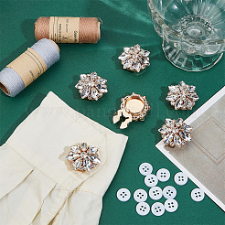 Alloy Cufflinks & 4-Hole Plastic Buttons&nbsp;HJEW-NB00251