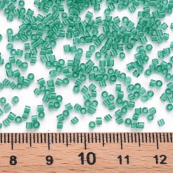 透明なガラスシリンダービーズ  シードビーズ  丸い穴  シーグリーン  1.5~2x1~2mm  穴：0.8mm  約8000個/袋  約1ポンド/バッグ&nbsp;SEED-S047-I-001