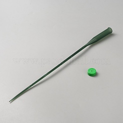 キャップ付きプラスチック製伸縮式ステムウォーターチューブ  フラワーアレンジメント用  シーグリーン  14.4cm&nbsp;DIY-WH0899-655A
