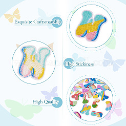 52Pcs 2 Sets Letter A~Z Embroider Thread Cloth on/Sew On Patches&nbsp;PATC-TA0001-40