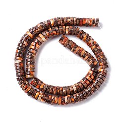 Assembled Synthetic Bronzite and Imperial Jasper Beads Strands&nbsp;G-I318-07
