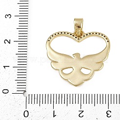 Brass Micro Pave Cubic Zirconia Pendants&nbsp;KK-D409-35G
