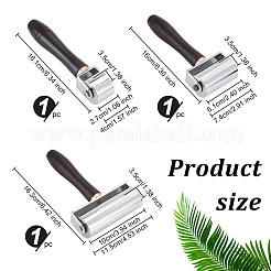 3Pcs 3 Style Wood with Iron Leather Glue Edges Laminating Roller&nbsp;TOOL-OC0001-78