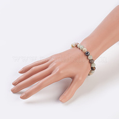Natural Flower Amazonite Stretch Bracelets&nbsp;BJEW-JB03683-02