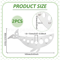 2Pcs Whale Herb Stripper Tool&nbsp;STAS-UN0064-24A
