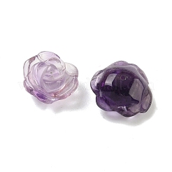 天然石アメジストビーズ  片穴  刻まれた  花バラ  15~18x8~11mm  穴：1mm&nbsp;G-Z128-01C