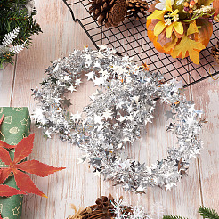 PVC Sparkly Star Metallic Garland with Iron Wire&nbsp;AJEW-TAC0034-08D