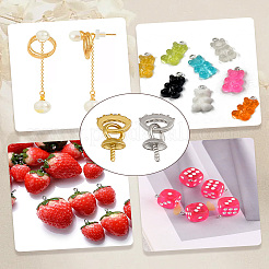 4Pcs 2 Colors Brass with Cubic Zirconia Peg Bails&nbsp;KK-LP0004-51