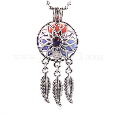 Alloy Diffuser Locket Pendants&nbsp;BOTT-PW0001-052P-H-1