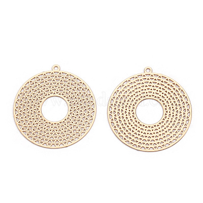Rack Plating Brass Filigree Pendants&nbsp;KKC-T001-60KC-1