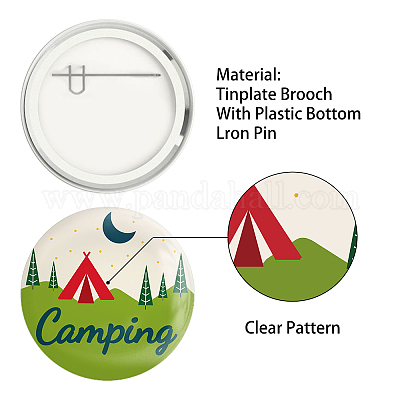 Tinplate Brooch&nbsp;JEWB-WH0012-009-1