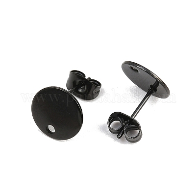 Ion Plating(IP) 304 Stainless Steel Stud Earring Findings&nbsp;STAS-P198-25-10mm-B-1