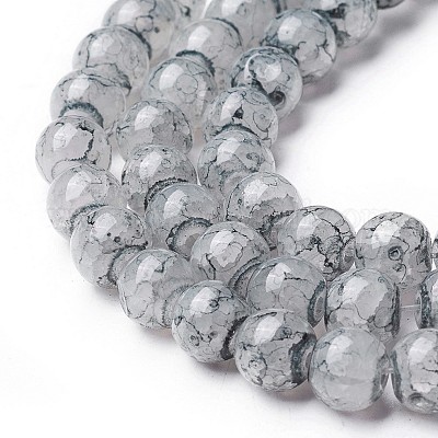 Spray Painted Glass Beads Strands&nbsp;GLAA-A038-C-49-1