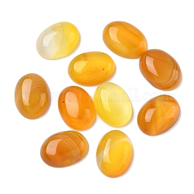 Natural Yellow Agate Cabochons&nbsp;G-G145-01B-61A-1