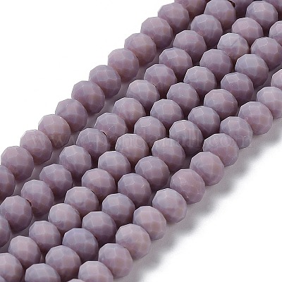 ガラスビーズ連売り  多面カット  艶消し  ロンデル  アザミ  2.9~3.3mm  穴：1mm  約135~140個/連  32~34cm&nbsp;EGLA-A034-P2mm-MD11-1