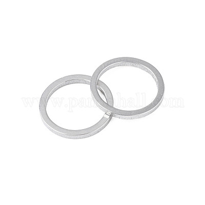 変色しない304ステンレススチール製リンクリング  ステンレス鋼色  10x1mm  内径：8mm&nbsp;STAS-T047-15E-1