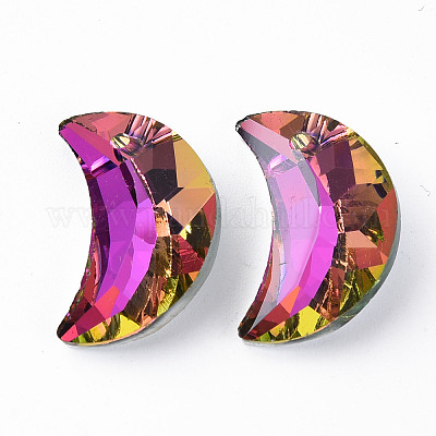 Electroplated Glass Pendants&nbsp;EGLA-N006-022B-1