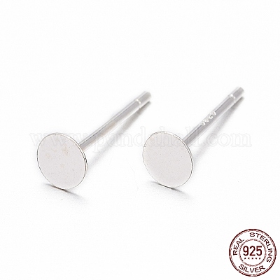 925 Sterling Silver Stud Earring Findings&nbsp;X-STER-T002-200S-1