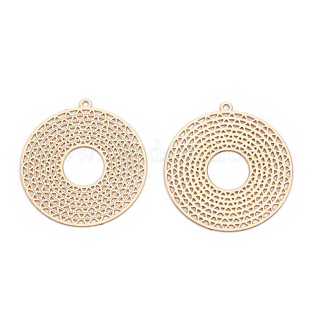 Rack Plating Brass Filigree Pendants&nbsp;KKC-T001-60KC-1