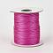 Eco-Friendly Korean Waxed Polyester Cord, Fuchsia, 3mm, about 41.01~41.56 Yards(37.5~38m)/Roll