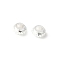Brass Spacer Beads, Flat Round, Rack Plating, Lasting Plated, Cadmium Free & Lead Free, Silver, 4x2.5mm, Hole: 1.8mm