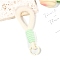 Weave Knot Plush Lanyard, Wrist Strap Keychain, White, 40~70mm