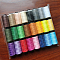 Polyester Embroidery Threads, Mixed Color, 1mm, 24pcs/set