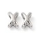 Brass Beads, Letter.X, Real Platinum Plated, 7.5x5x4.5mm, Hole: 5x2mm