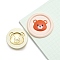Round Brass Stamp Heads, Golden, Bear, 25mm