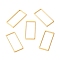 201 Stainless Steel Linking Rings, Rectangle, Golden, 21x10x1mm
