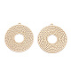 Rack Plating Brass Filigree Pendants&nbsp;KKC-T001-60KC-1
