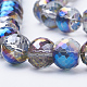 Electroplated Glass Beads Strands&nbsp;EGLA-Q092-8mm-A07-3