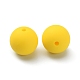 シリコンビーズ  ラウンド  きいろ  14.5~15mm  穴：2.2mm&nbsp;SIL-WH0012-001I-2