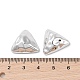 Ccbプラスチックカボション  三角形  プラチナ  17.5x19x8mm&nbsp;KY-C020-10P-3