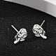 925スターリングシルバースタンドピアス  ローズ  銀  10x6.5mm&nbsp;EJEW-V019-03S-2