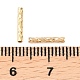 真鍮の質感のあるチューブビーズ  18KGP本金メッキ  10x1.5mm  穴：1mm&nbsp;KK-H250-01A-G-3