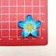 オペーク樹脂カボション  花  ディープスカイブルー  27x28.5x6mm&nbsp;RESI-R455-01P-02-1