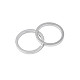 変色しない304ステンレススチール製リンクリング  ステンレス鋼色  10x1mm  内径：8mm&nbsp;STAS-T047-15E-2
