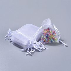 オーガンジーギフトバッグ巾着袋  ポプリ用オーガンジーポーチ  ホワイト  7x5cm