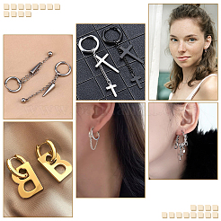 Unisex 304 Stainless Steel Hoop Earrings&nbsp;STAS-UN0002-57