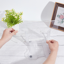 組み立てられた卓上アクリル本棚スタンド  本用ブックディスプレイイーゼル  雑誌  タブレット  透明  19.9x28.05x3.5cm&nbsp;AJEW-WH0083-96