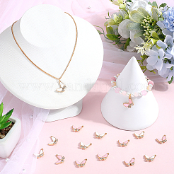 32Pcs 2 Colors Alloy Enamel Rhinestones Pendants&nbsp;ENAM-SC0005-54
