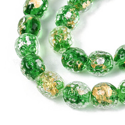 Handmade Lampwork Beads&nbsp;FOIL-T007-03D