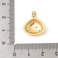 Brass Micro Pave Cubic Zirconia Pendants&nbsp;KK-R100-12G-02