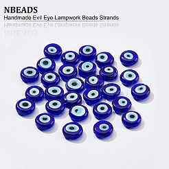 Handmade Evil Eye Lampwork Beads Strands&nbsp;LAMP-NB0001-60B-02