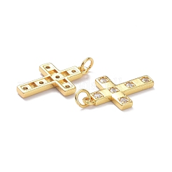 Brass Micro Pave Clear Cubic Zirconia Pendants&nbsp;ZIRC-L100-120G