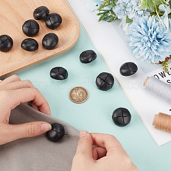 12Pcs 1-Hole Cowhide Shank Buttons&nbsp;BUTT-CL0001-06B
