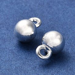 合金チャーム  長持ちメッキ  ラウンド  銀  9x6mm  穴：1.6mm&nbsp;PALLOY-A006-07S