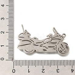 変色防止304ステンレススチールペンダント  バイクの魅力  ステンレス鋼色  25x36.5x1.5mm  穴：1.5mm&nbsp;STAS-R131-03P